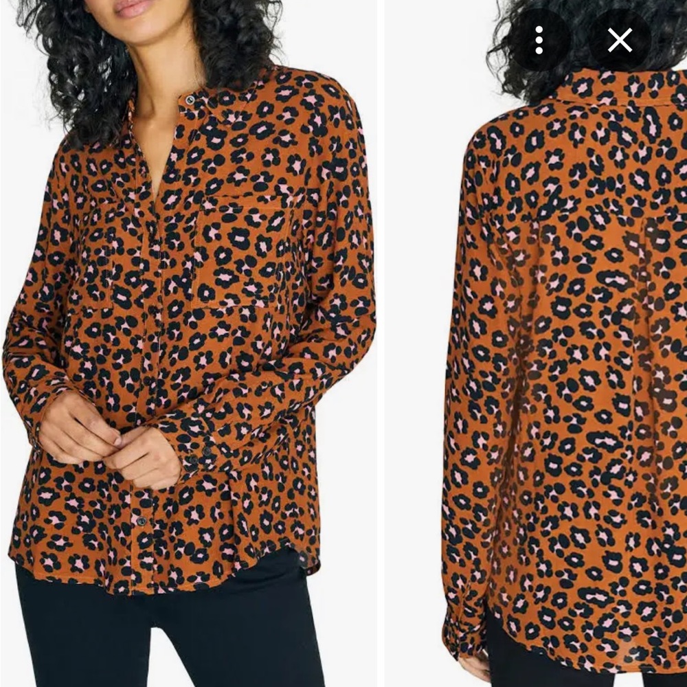 NWOT Sanctuary animal print blouse